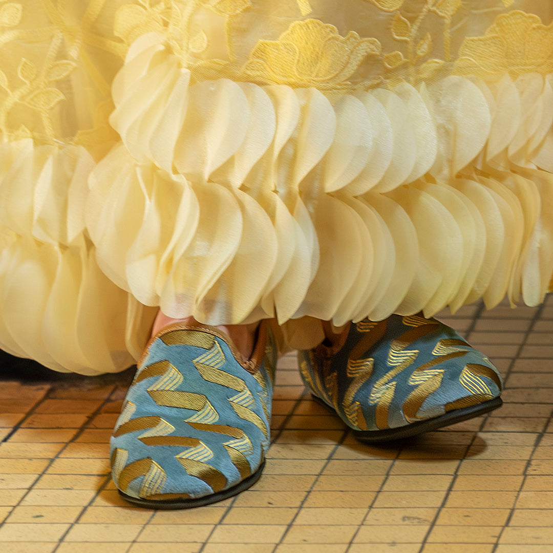 Folded Ribbon Loafer - Teklan x Hums