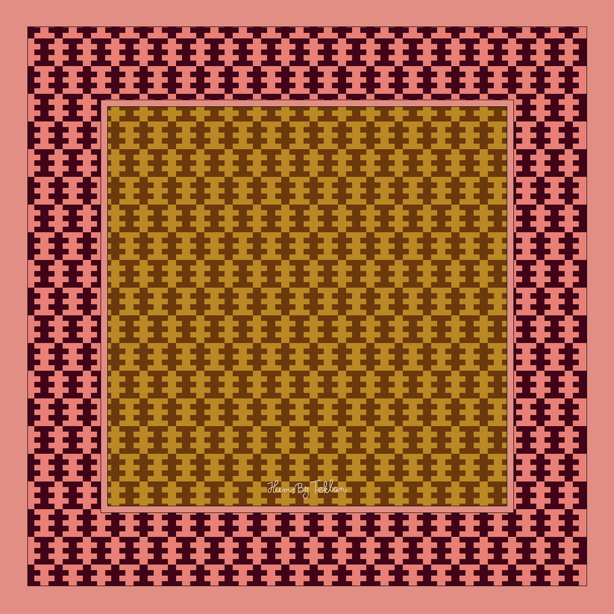 Totem Checker Scarf - Teklan x Hums