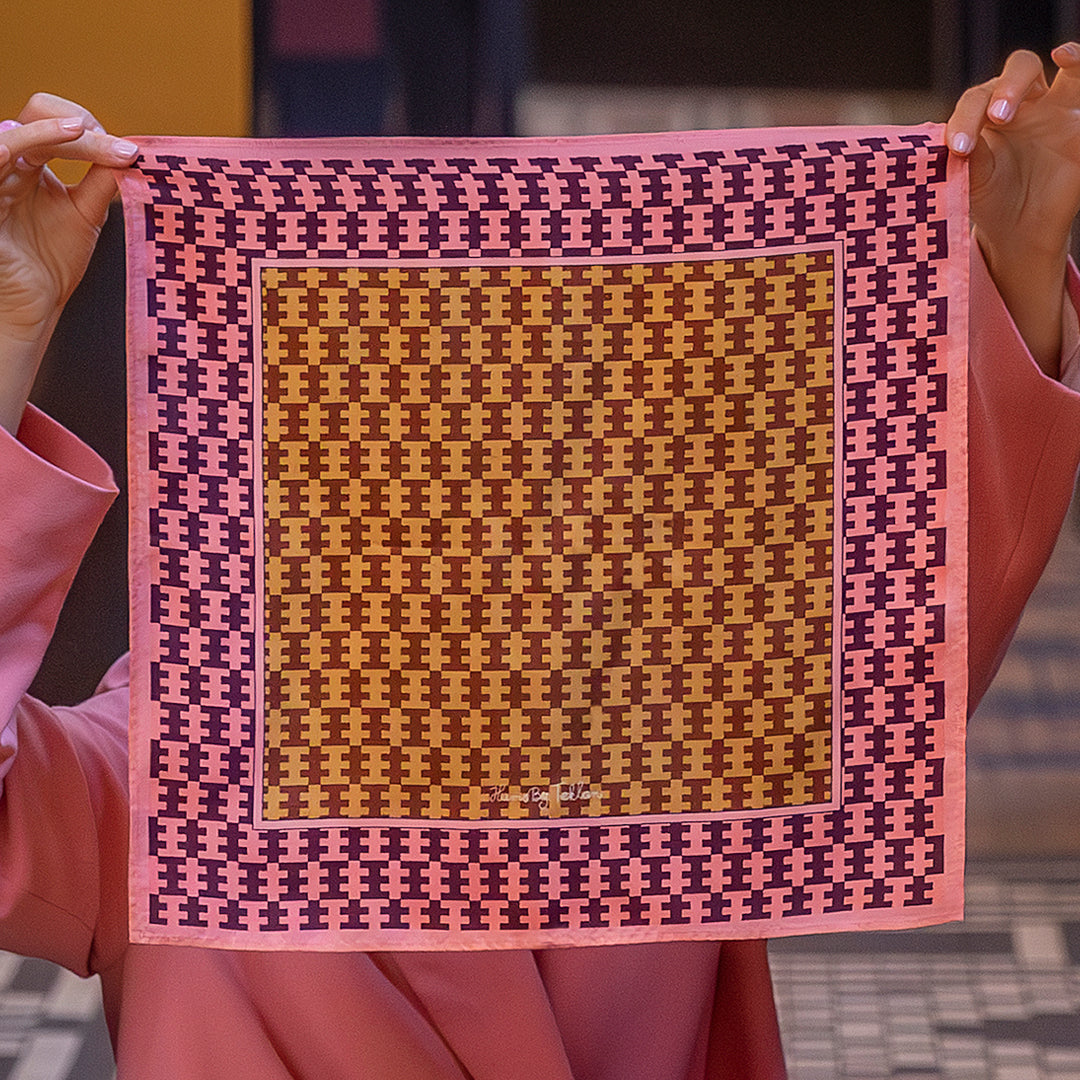 Totem Checker Scarf - Teklan x Hums