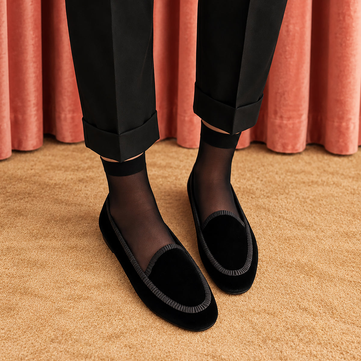 Black Bisou Flats